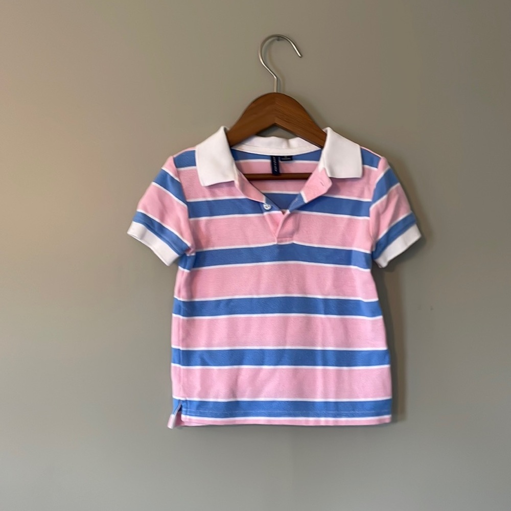 Janie and Jack Striped Piqued Polo Shirt, Size 2T